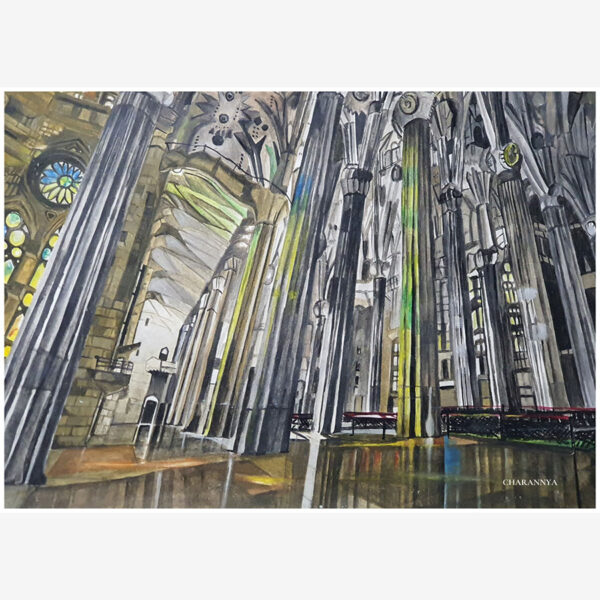 La Sagrada Familia Church (39 x 50cm)